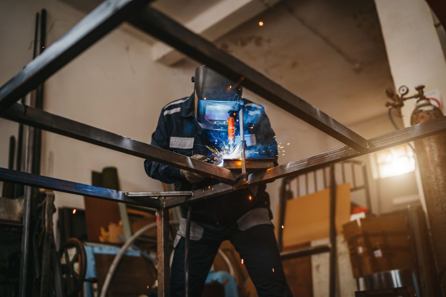 Schweißer bei der Arbeit